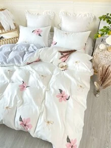 Floral Print Duvet Cover Set Without Filler