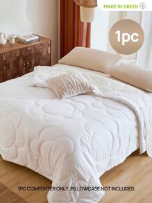 1pc Fluffy Warm Floral Stitch All-Season Comforter, Cloud Comfort Down Alternative Duvet Insert For All Size Bed -Twin, Full, King, Queen Size