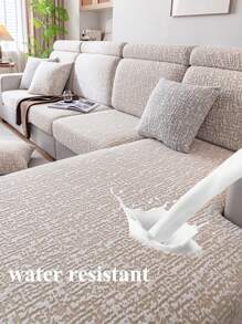 1pc Stretchable Sofa Cover Anti-Slip Anti-Water Full-Wrapped Fabric Thickened 4-Season Universal Sofa Cushion Slipcover Washable Dust-Proof Pet-Friendly Sofa Protector For Bedroom, Office, Living Room, L-Shaped And 1/2/3/4 Seater Sofas