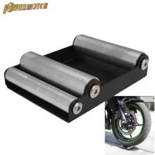PowerMotor PowerMotor Motorcycle Tire Wheel Cleaning Stand Universal Chain Cleaning Roller Ramp Lifter Aluminum Alloy With Chain Brush For KTM Kawasaki Suzuki