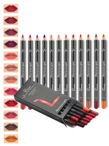 Waterproof Lipliner, 12pcs Matte Lipliner Pencil Set